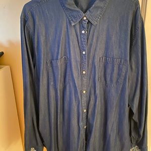 Denim button up